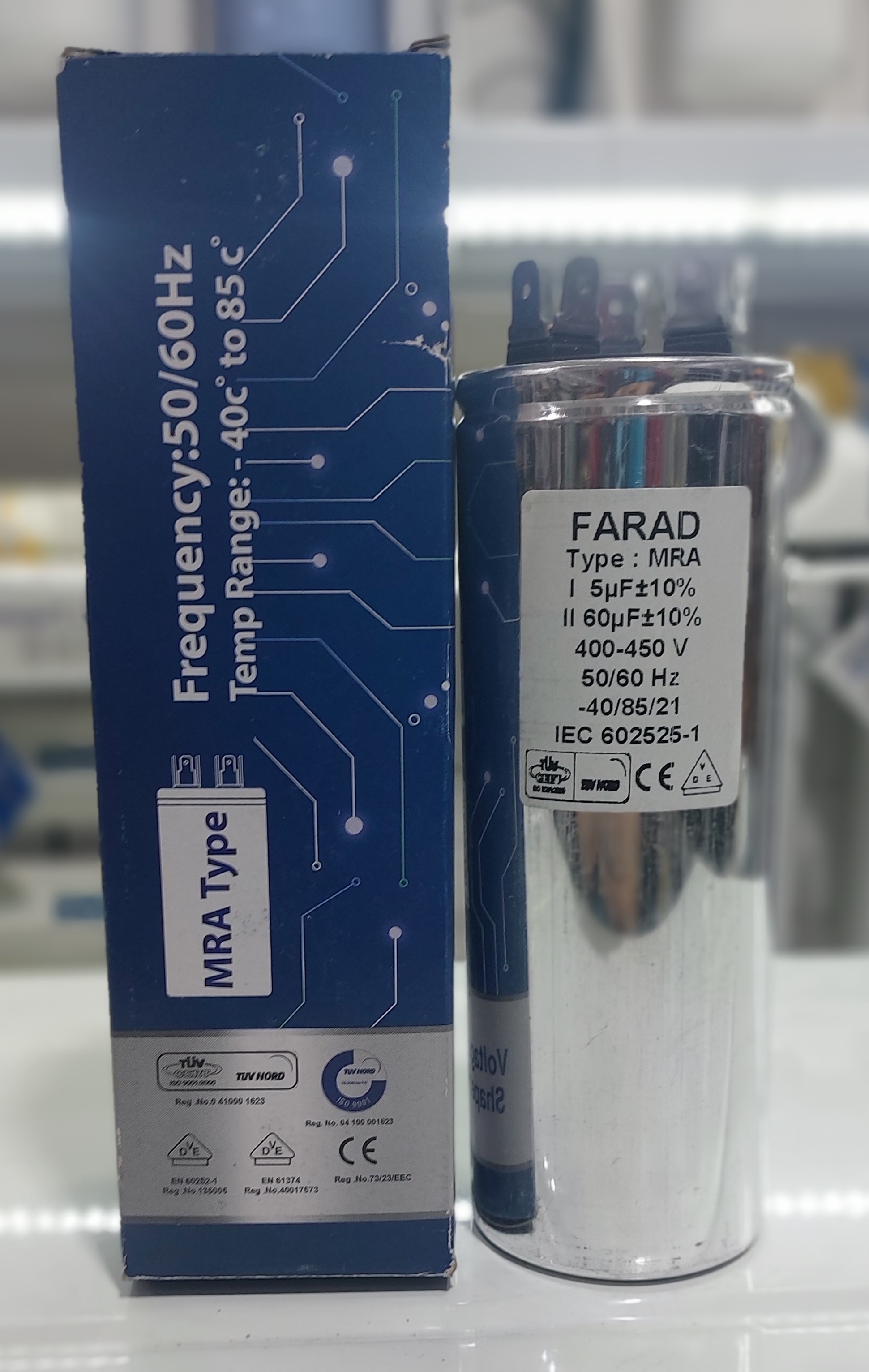 خازن کولر گازی ۵ ۶۰ فاراد