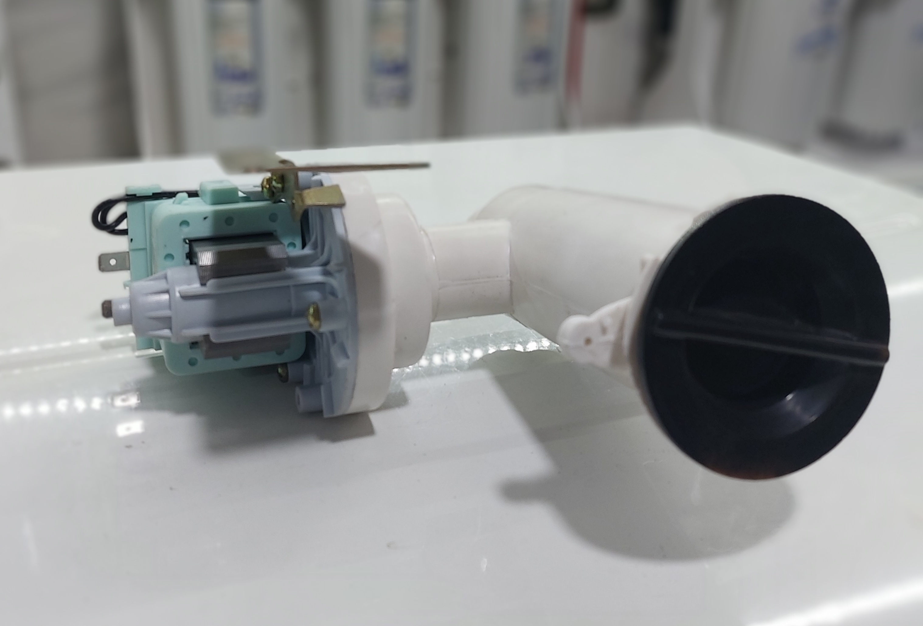 پمپ تخلیه کامل لباسشویی آزمایش