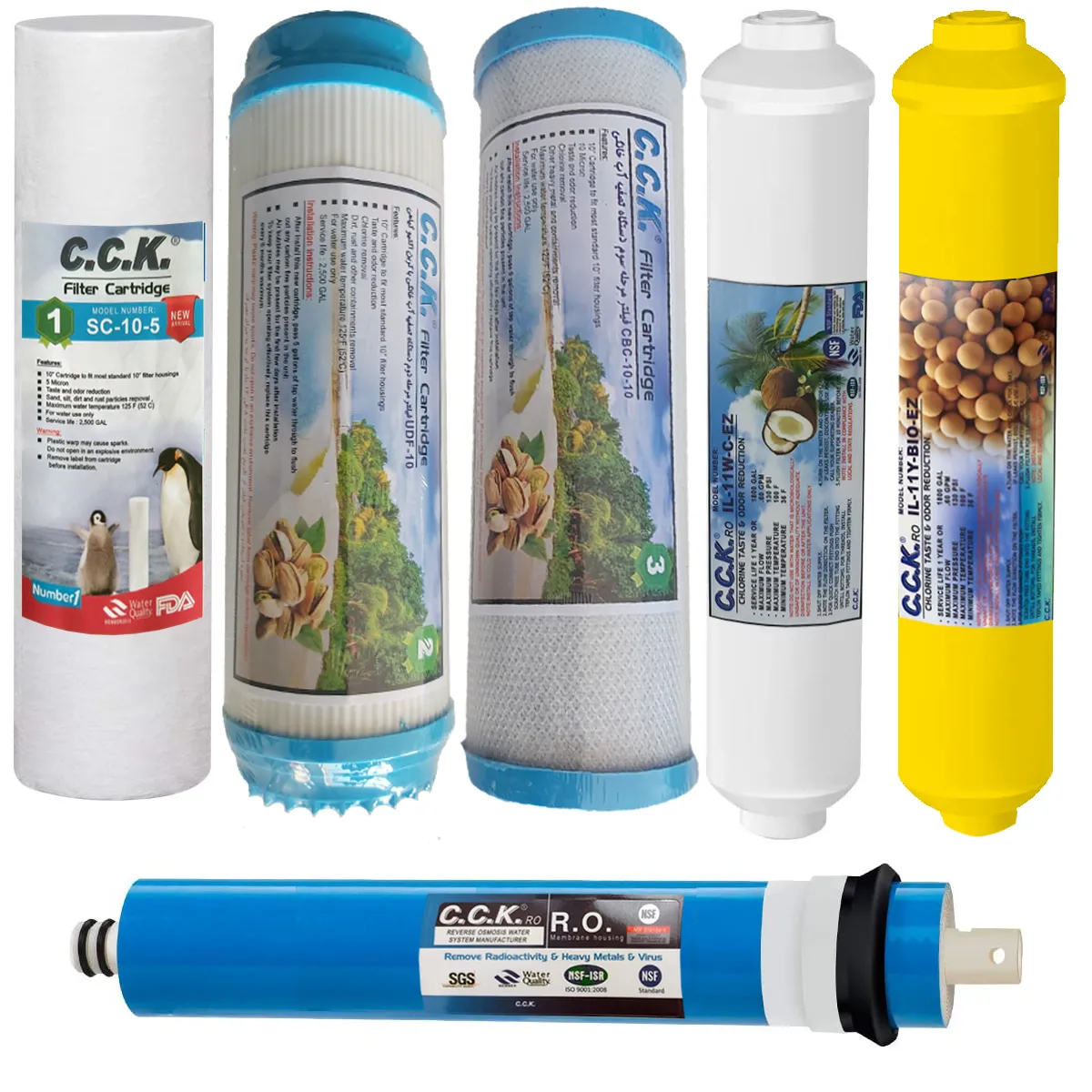 پک فیلتر دستگاه تصفیه آب سی سی کا ایرانی بسته 6 عددی